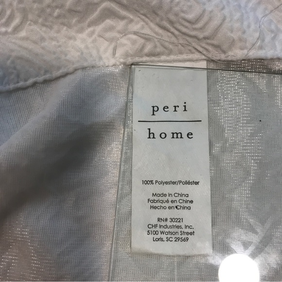 Peri home two (2) panels white window curtain. White on white pattern. - Picture 10 of 12